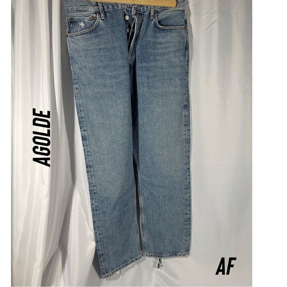 AGOLD 5 POCKET BLUE DENIM JEANS HIGH RISE NEW SIZE 30 - Picture 3 of 10
